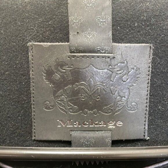 Mackage - Classic Wool Cashmere Blend Pea Coat Jacket - Black - Small - Picture 3 of 16